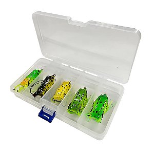 Kit Isca Artificial Popper Frog 50 Superfície 5 cm 8g Com Caixa - Deyu