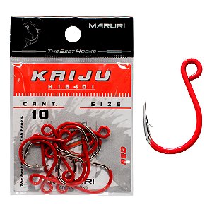 Anzol em Aço Carbono Kaiju H16401 Vermelho 10un - Maruri