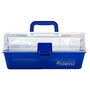 Estojo de Pesca com 3 Divisórias Com Repartiçoes Removivel Azul 30x16x14cm - Deyu