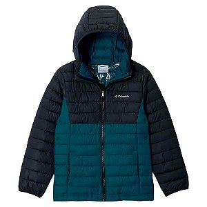 Jaqueta Infantil Capuz Powder Lite II Hooded Mountain Azul - Columbia