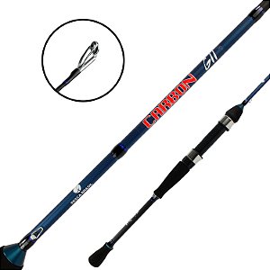 Vara de Pesca Para Molinete Carbon GII Inteiriça - Pesca Brasil