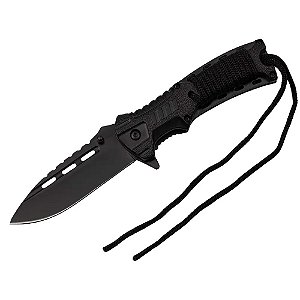 Canivete Semi Automatico Lamina Drop Point 21cm DY 110308 Com Pederneira e Apito- Deyu