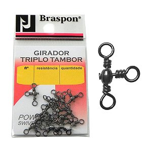 Girador Triplo Tambor Preto - Braspon