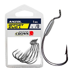 Anzol Offset EWG Lastreado - Crown