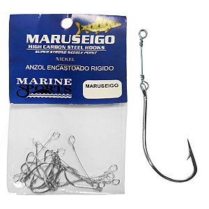 Anzol Encastoado Maruseigo Nickel  c/10 - Marine
