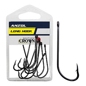Anzol Long Hook Black - Crown
