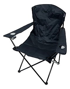 Cadeira Dobrável Confort Plus Preto Suporta até 150kg  - Kala