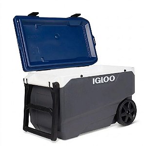 Caixa Térmica Latitude 85 Litros 90QT C/Rodas Azul/ Branco/Cinza - Igloo