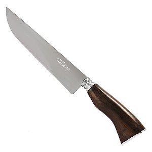 Faca Aço Inox 8'' Cabo Madeira Lisa - Facas Cascavel