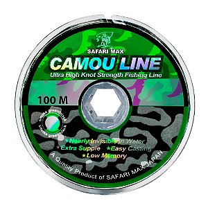 Linha de Pesca Monofilamento Camou Line 100m – Safari Max