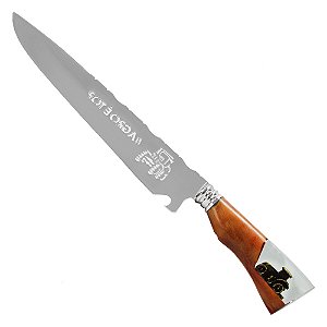 Faca Churrasco 10'' Aço Inox Cabo Resina Trator - Alma Campeira