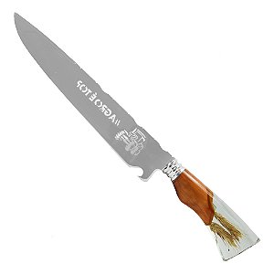 Faca Churrasco 10'' Aço Inox Cabo Resina Trigo - Alma Campeira