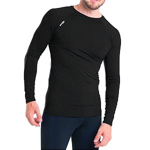 Camiseta Térmica Segunda Pele Proteção UV50+ Preto - Snugg