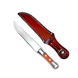 Faca Rodizio Aluminio Madeira 10' Com Bainha - Bianchi