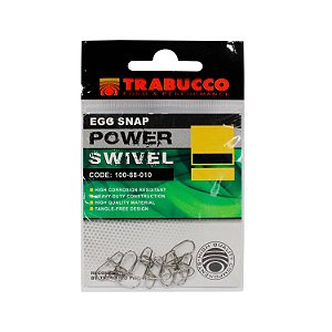 Snap Oval Egg Power Swivel Para Pesca - Trabucco