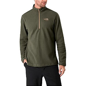 Fleece Pulover Masculino Glacier 1/4 Zip Verde - The North Face