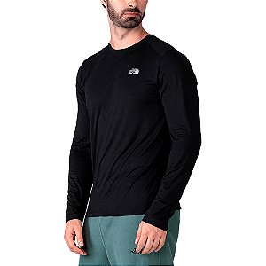 Camiseta Masculina ML Hyper Tee Crew Preto - The North Face