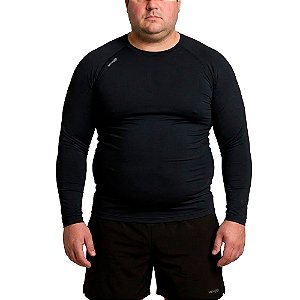 Camiseta Manga Longa Heavy Plus Preta - Snugg