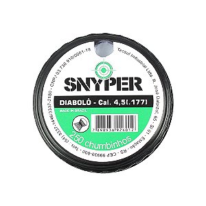 CHUMBINHO DIABOLO SNYPER 4,5mm C/ 250un.