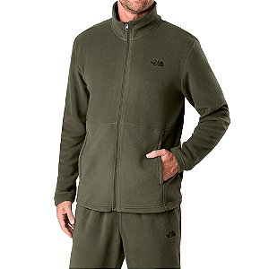 Jaqueta Fleece Masculino Glacier Full Zip Verde - The North Face