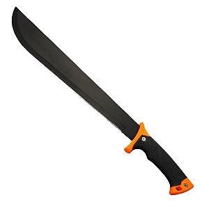 Facão Inox Black Lâmina 30cm Cabo Cinza / Laranja SLK-K22 - Luatek