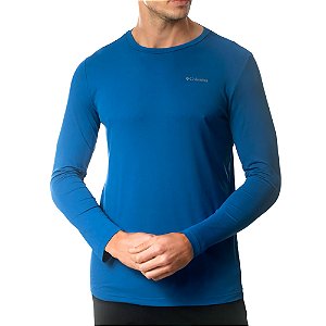 Camiseta Neblina Masculina M/L Mountain Blue Az - Columbia