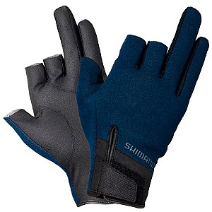 Luva De Pesca Titanium Alpha 3 Azul Preto  - Shimano