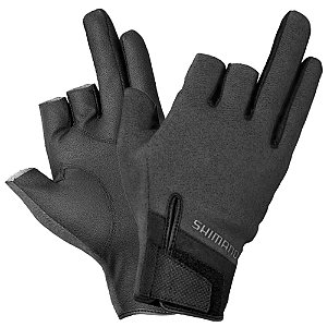 Luva De Pesca Titanium Alpha 3 Cinza Escuro Preto - Shimano