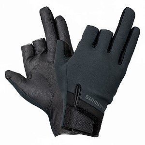 Luva De Pesca Titanium Alpha 3 Cinza Escuro Preto - Shimano