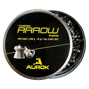 Chumbinho Premium Arrow 250un 1.05g 16gr - Aurok