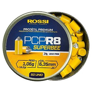Chumbinho PCP R8 Superbee 6.35mm 1.06g 16.2gr 50un - Rossi