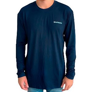 Camiseta de Pesca ML FPS50+ Logo Azul Escuro - Shimano