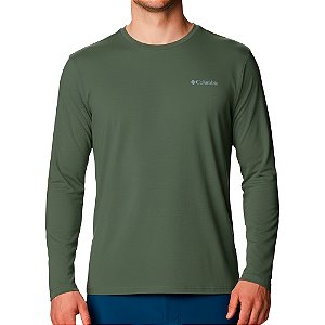 Camiseta M/L Masculina Neblina Cypress Verde - Columbia