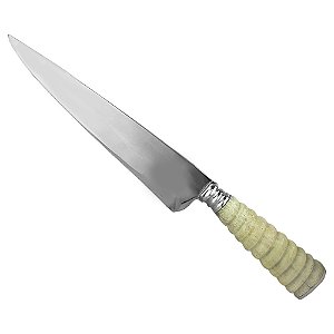 Faca Aço Inox Osso Torcido Branco - Alma Campeira