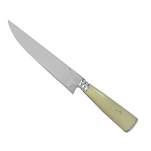 Faca Aço Inox Saturno Cabo Redondo Branco 7'' - Alma Campeira