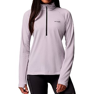 Blusa Feminina 1/2 Ziper Titanium W Sper Wick HZ Lavander Pearl - Columbia