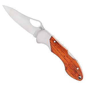 Canivete Gecko 7 Inox Cabo Madeira C/ Clip GE7-MAD - Cimo