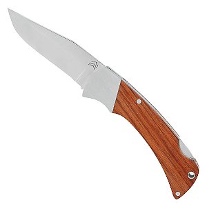 Canivete Huffero 80 Inox Cabo Madeira C/Clip H80-MAD - Cimo