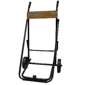 Carrinho Para Motor 30HP Dobrável Tubo 7/8" Expessura 1.20mm Roda 8" Preto - Narciso Pesca