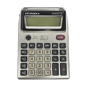 Calculadora Digital a Pilha 2 Visores Com Detector Nota Falsa - Ecooda