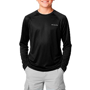 Camiseta Infantil Neblina M/L Preto - Columbia