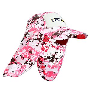 Boné Com Protetor De Laterais E Frontal Rosa - Vfox