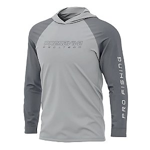 Camiseta de Pesca Poliamida Com Capuz Prata - Presa Viva