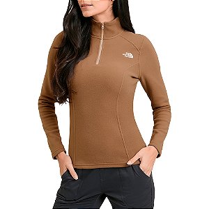 Fleece Feminino Glacier 1/4 Zip Marrom Latte 6IH - The North Face