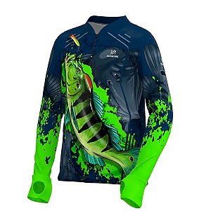 Camiseta De Pesca FPS 50+ Tucunaré Azul 2- Mar Negro
