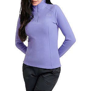 Fleece Feminino Glacier 1/4 Zip Virtual Blue Azul - The North Face