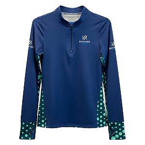 Camiseta Feminina FPS 50+ Premium Colméia Verde - Mar Negro