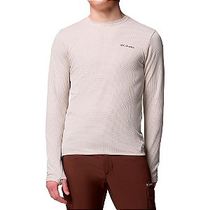 Camiseta Masculina ML Tech Trail Wek Dark Stone - Columbia