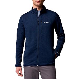 Jaqueta Masculina Fleece Hike Grid Full Zip Azul - Columbia