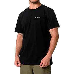 Camiseta Basica Masculina Silk MC Preta - Columbia